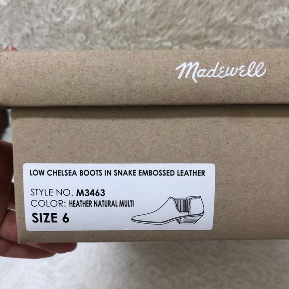 Madewell Sonia Leather Snakeskin Chelsea Boot